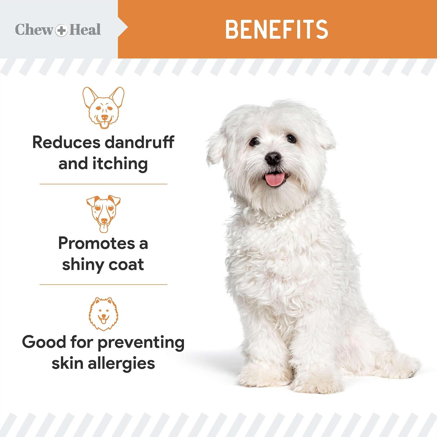Chew + Heal Mini Wild-Caught Omega-3 Soft gels For Dogs and Cats 180 Soft gels